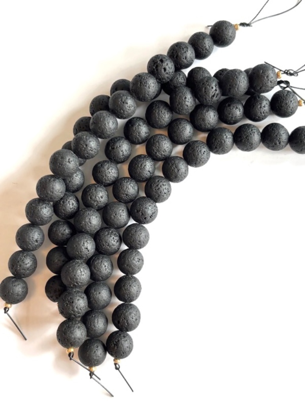 As Low as $2 8mm Smooth Black Lava Beads (14)